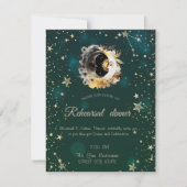 天日と月の花が緑に輝く 招待状 (正面)