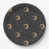 天日と月模様 ペーパープレート (正面)