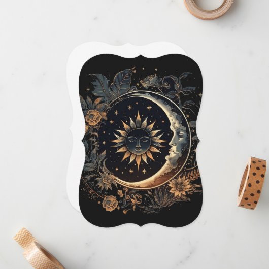 天日と月 ノートカード (正面/裏面インサイチュ)