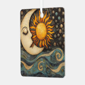 天日と月 メタルオーナメント (正面左)