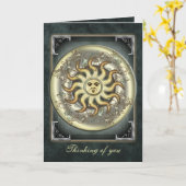 天日の挨拶とノートカード カード (黄色い花)