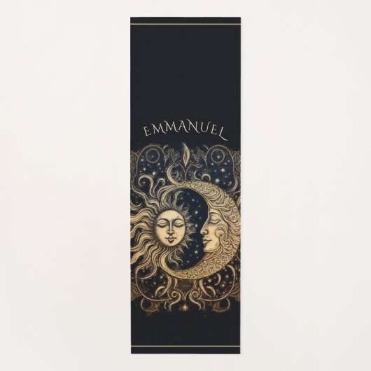 天日エレガント月パーソナライズされた ヨガマット (正面)