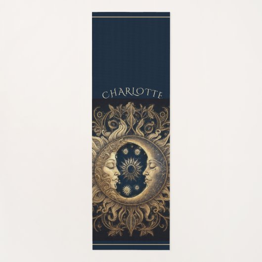 天日エレガント月パーソナライズされた ヨガマット (正面)