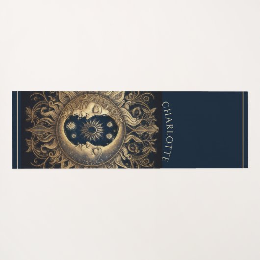 天日パーソナライズされた月ヨガマット ヨガマット (裏面(横))