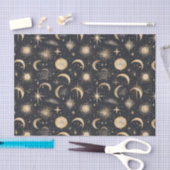 天日月と星の夜空 薄葉紙 (クラフト)