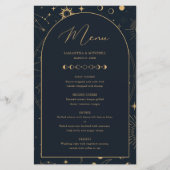 天日月の海軍の金ゴールドメニューカード (正面)