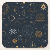 天日月の神秘的要素 スクエアペーパーコースター (正面)