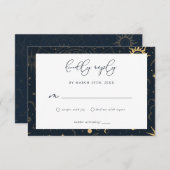 天日月スターRSVPカード エンクロージャーカード (正面/裏面)