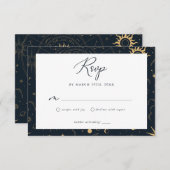 天日月スターRSVPカード エンクロージャーカード (正面/裏面)