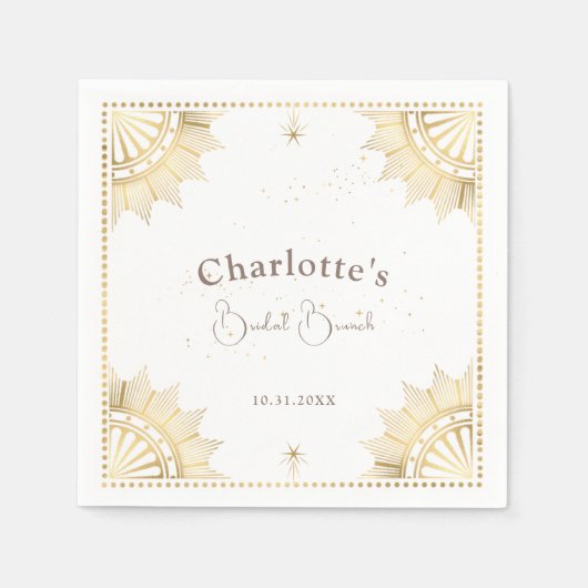 天日月ブライダルブランチ スタンダードカクテルナプキン (正面)