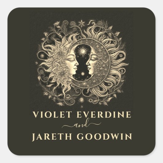 天日月結婚の スクエアシール (正面)