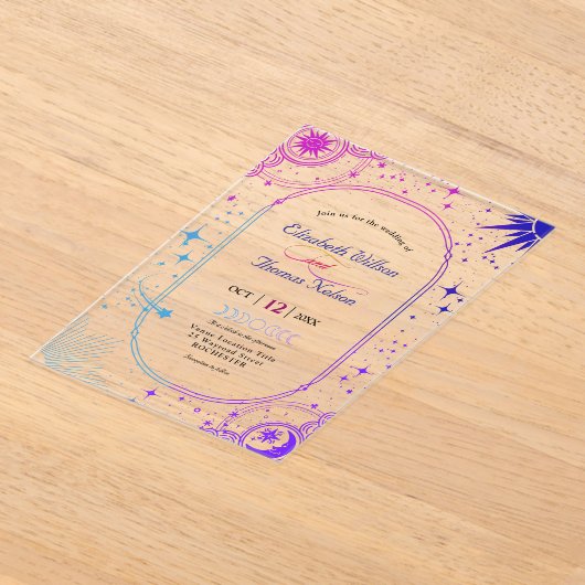 天日結婚月 アクリル招待状 (レイダウン)