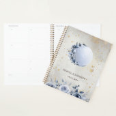 天日、ブルームーンの花、星の夜空 プランナー手帳 (ディスプレー)