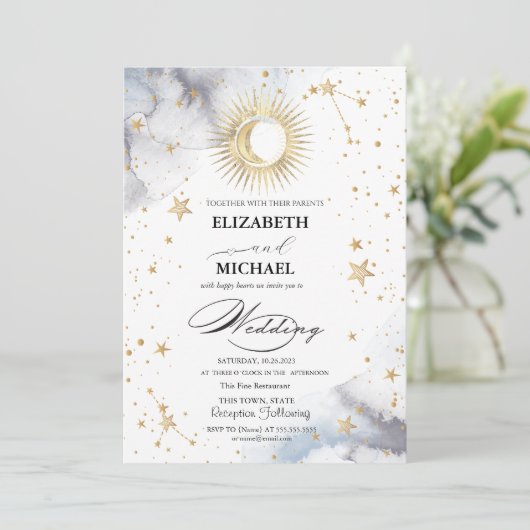 天日，月，星文字 招待状 (スタンド正面)