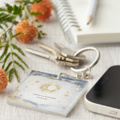 天日、月、星水色 キーホルダー (正面右)