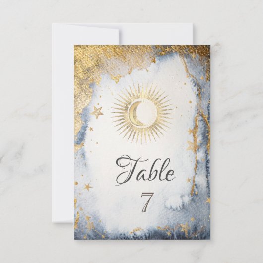 天日、月、星水色 招待状 (裏面)