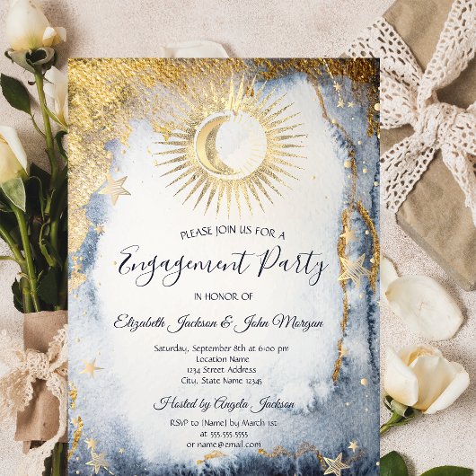 天日、月、星水色 招待状