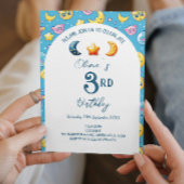 天星と月子供の誕生日パーティー 招待状