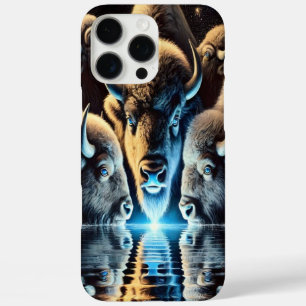 天星の下に野牛が集まる iPhone 16 PRO MAXケース