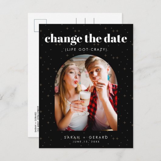 天星の写真の日付の変更 案内ポストカード (正面/裏面)