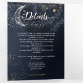 天星の夜空の光の列 三つ折り招待状 (内部最初)