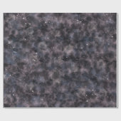 天星の星空の夜誕生日魔法の水色 ラッピングペーパー (フラット)