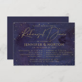 天星の星空の夜銀河系リハーサルディナー 招待状 (正面/裏面)