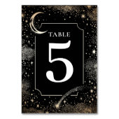 天星ブラック結婚のテーブル番号札 テーブルナンバー (裏面)