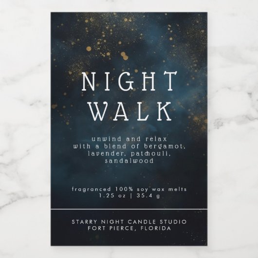 天星ブルーキャンドルワックスメルト3x2"ラベル フードラベル (シングルラベル)