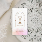 天星ヘアスタイリストサロン |ピンクゴールド 名刺