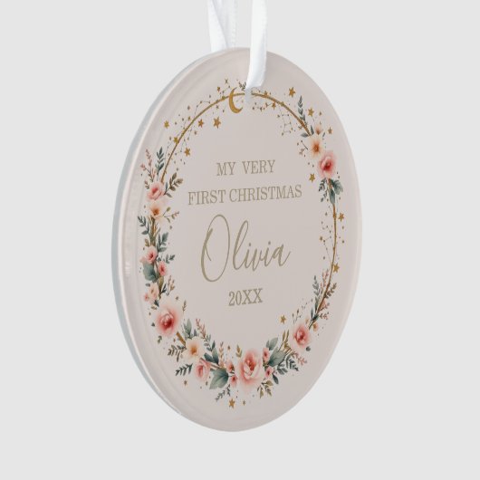 天星ムーンベビー第1初めてのクリスマス オーナメント (正面)