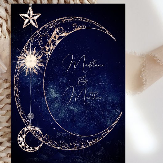 天星ムーン銀河系エレガントウェディング 招待状