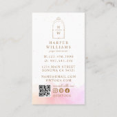 天星モノグラムアーチ | Blush Pink Gold 名刺 (裏面)