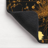 天星地図占星術のサインLEOライオン金ゴールド マウスパッド (コーナー)