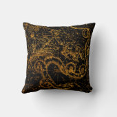 天星地図金ゴールドドラコ占星術のドラゴン クッション (裏面)