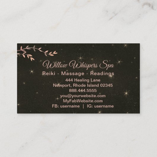 *~*天星夜空柳枝 名刺 (裏面)