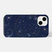天星座スターマップ | 月相Ph iPhoneケース (裏面横)