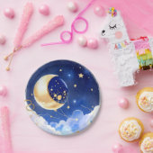 天星座ボーイベビーシャワー ペーパープレート (パーティー)