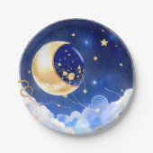 天星座ボーイベビーシャワー ペーパープレート (正面)