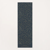 天星座金ゴールドと海軍青 ヨガマット (正面)