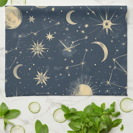 天星座 – 星夜(3) キッチンタオル (折り畳み)