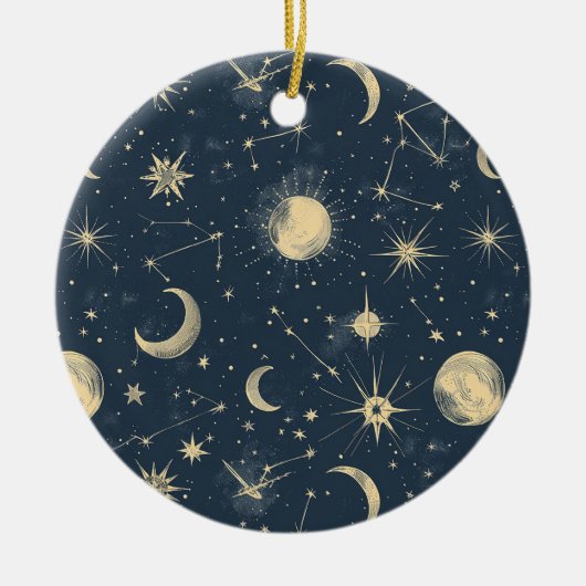天星座 – 星夜(3) セラミックオーナメント (正面)