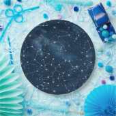 天星座 – 星夜(4) ペーパープレート (パーティー)