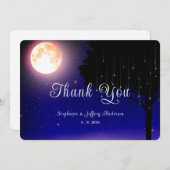 天星月の光結婚の サンキューカード (正面/裏面)