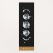 天星月相 | ブラック ヨガマット (正面)