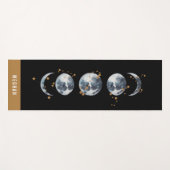 天星月相 | ブラック ヨガマット (正面(横))