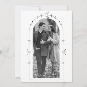 天星白黒ムーンブライダルシャワー 招待状 (裏面)