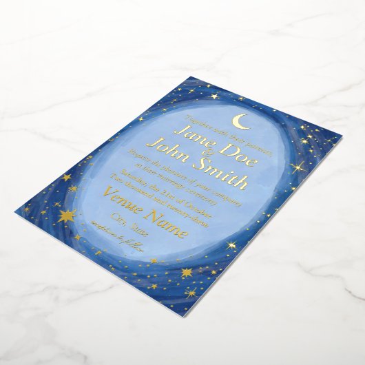 天星結婚式招待状アート箔inv 箔招待状 (回転した状態)