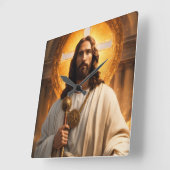 天時 スクエア壁時計 (傾斜)