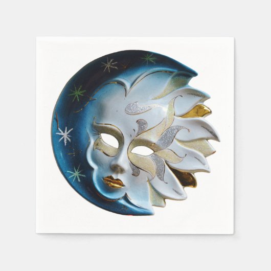 天月とマスク スタンダードカクテルナプキン (正面)
